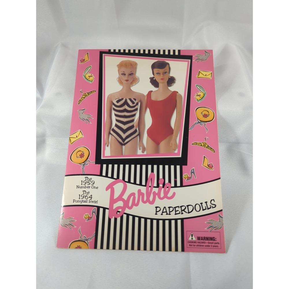Vintage 1994 Barbie Paper Dolls The 1959 Number One & 1964 Ponytail Swirl Unused